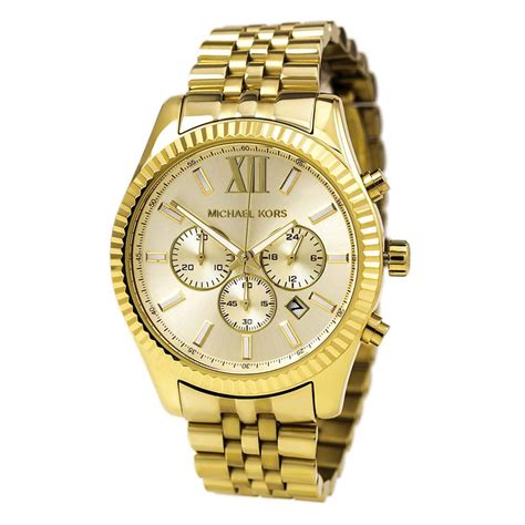 michael kors gold watches mens|michael kors lexington watch men's.